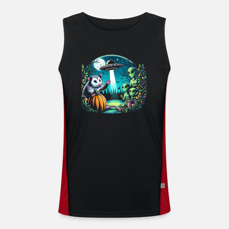 Funny possum wildlife animal lover garbage cat Men's Functional Contrast Tank Top 