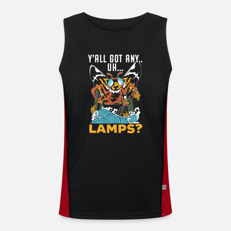 Mothman Lover Mythical Creature Cryptozoology Men's Functional Contrast Tank Top 