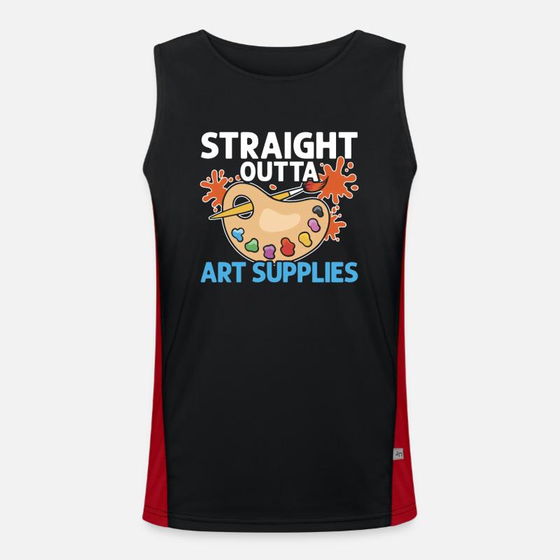 Art Student Artistic Art Men's Functional Contrast Tank Top 