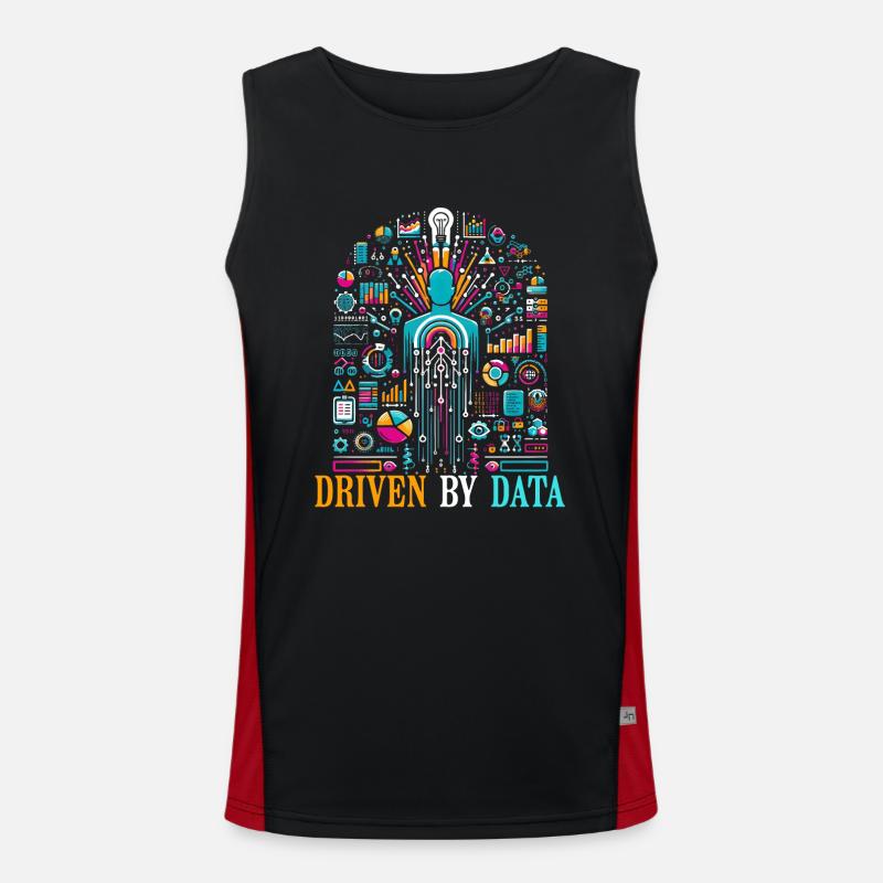 Data Science, Data Analysis, Machine Men's Functional Contrast Tank Top 