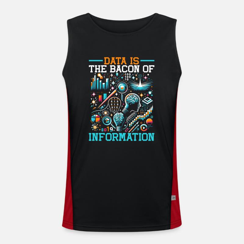 Data Science, Data Analysis, Machine Learning, Data Men's Functional Contrast Tank Top 
