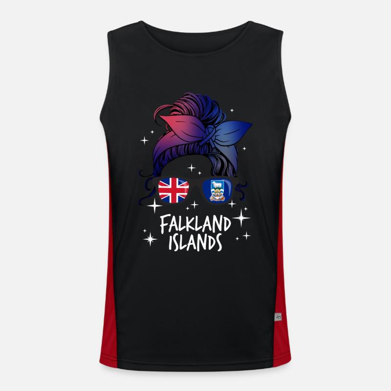 Falkland Islands Men's Functional Contrast Tank Top 