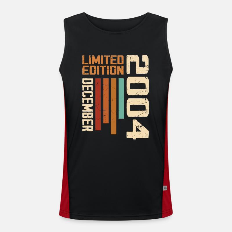 December 2004 - 2004 December - Men's Functional Contrast Tank Top - black/red