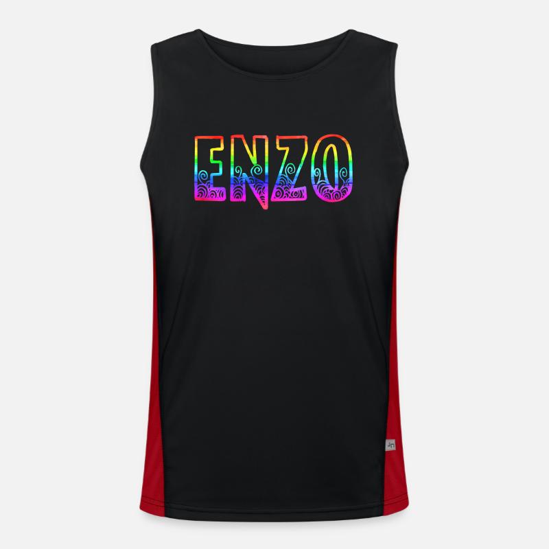 enzo rs rainbow Men's Functional Contrast Tank Top 
