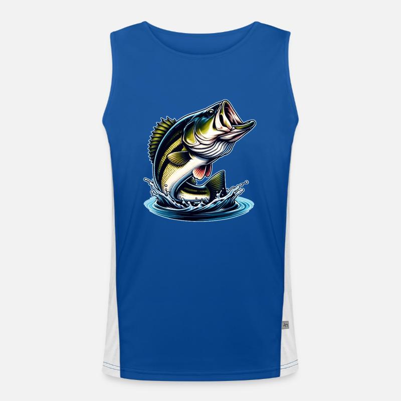Springender Barsch Funktionelles Kontrast-Tank Top für Männer 