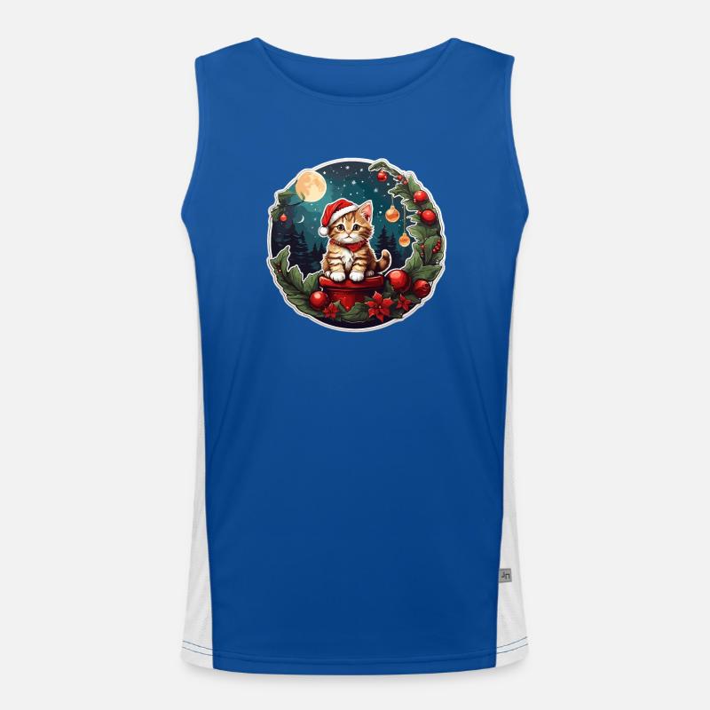 Chat de Noël Débardeur respirant contrasté Homme 