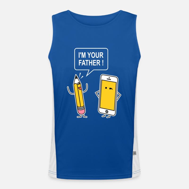 Original Computer Funny Humor Geek Sarcasm Men's Functional Contrast Tank Top 
