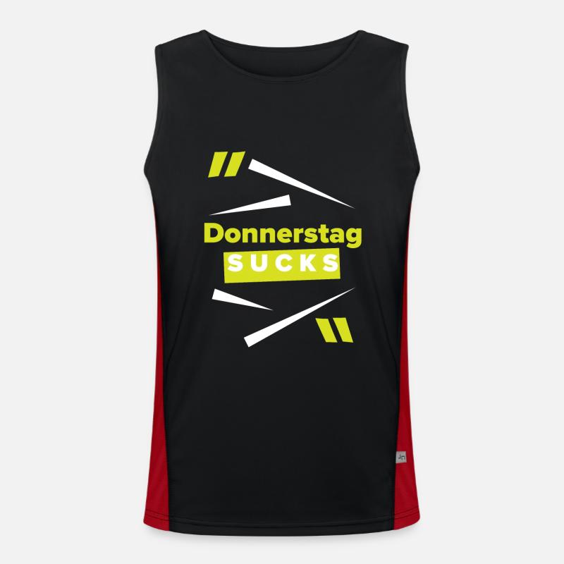 Donnerstag sucks oder ist er Dein Lieblingstag? Funktionelles Kontrast-Tank Top für Männer 
