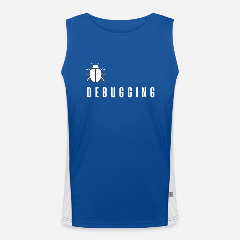 Programmieren Programmierer Tech Funny Design Debugging Funktionelles Kontrast-Tank Top für Männer 