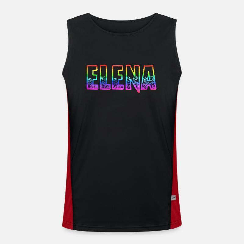 elena rs rainbow Men's Functional Contrast Tank Top 