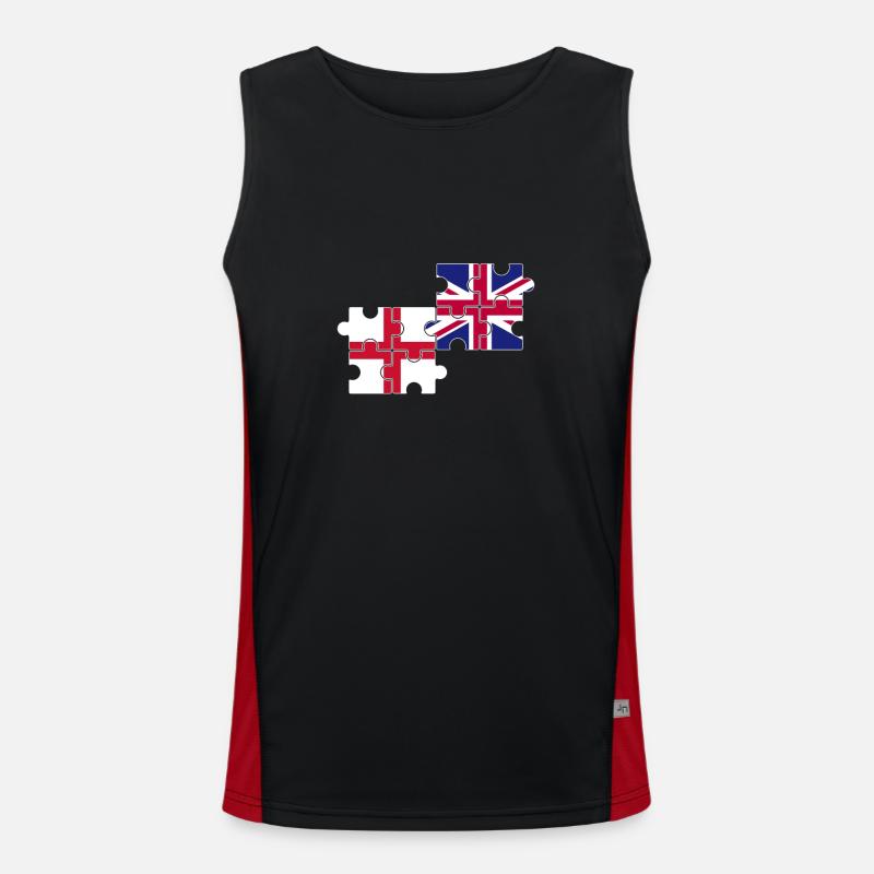 Angleterre Drapeau britannique de l’anglais britannique Débardeur respirant contrasté Homme 