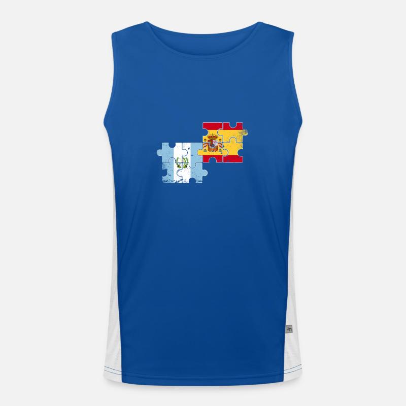 Guatemala Espagne Drapeau Vintage Guatémaltèque Débardeur respirant contrasté Homme 