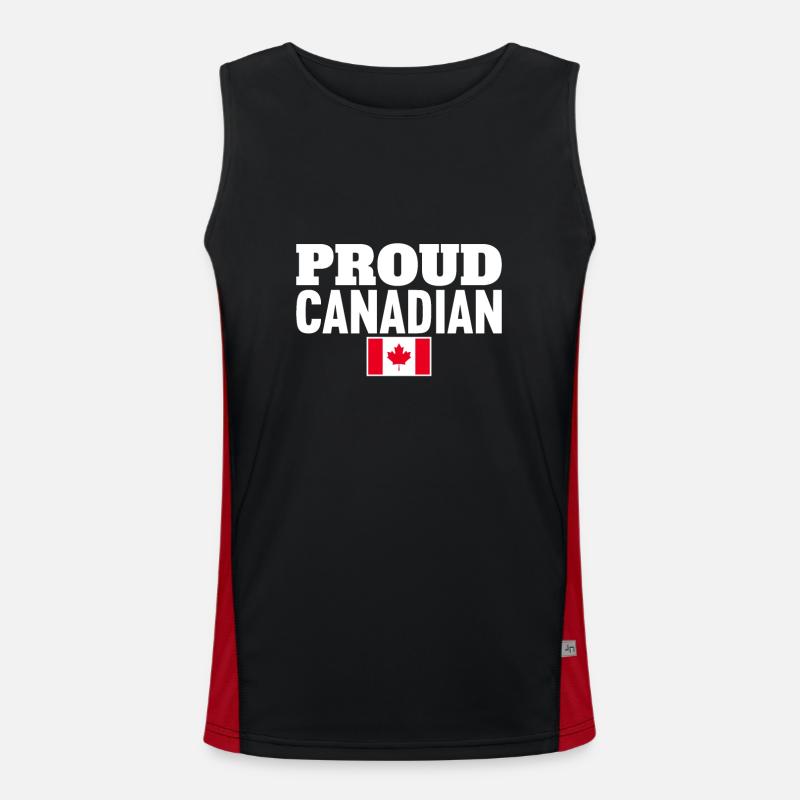 Fier Canadien Canada Drapeau canadien Canadien Débardeur respirant contrasté Homme 