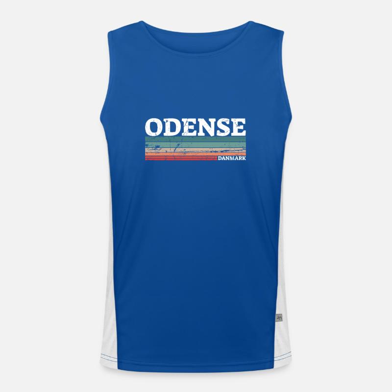 Odense Danemark Vintage Danois Rétro Dane Débardeur respirant contrasté Homme 