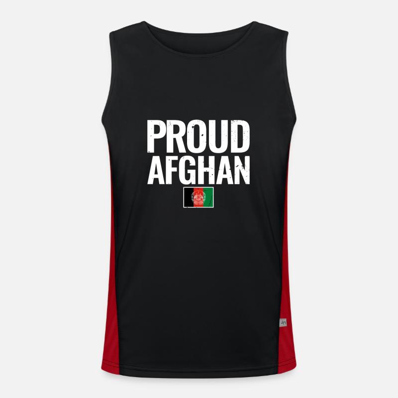 Fier drapeau afghan d’époque de l’Afghanistan Débardeur respirant contrasté Homme 