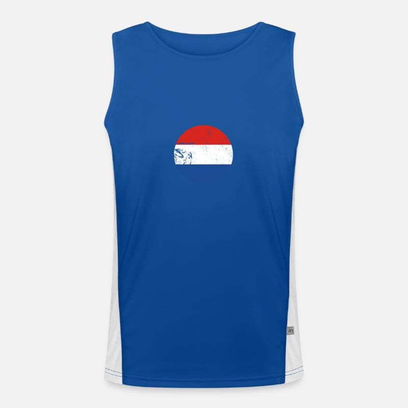 Pays-Bas Vintage Drapeau néerlandais Débardeur respirant contrasté Homme 