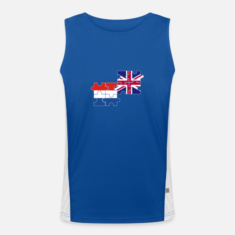 Pays-Bas Drapeau du Royaume-Uni Néerlandais britannique Débardeur respirant contrasté Homme 