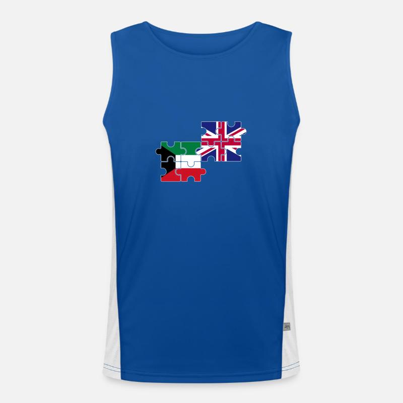 Koweït Drapeau du Royaume-Uni Koweïtien britannique Débardeur respirant contrasté Homme 