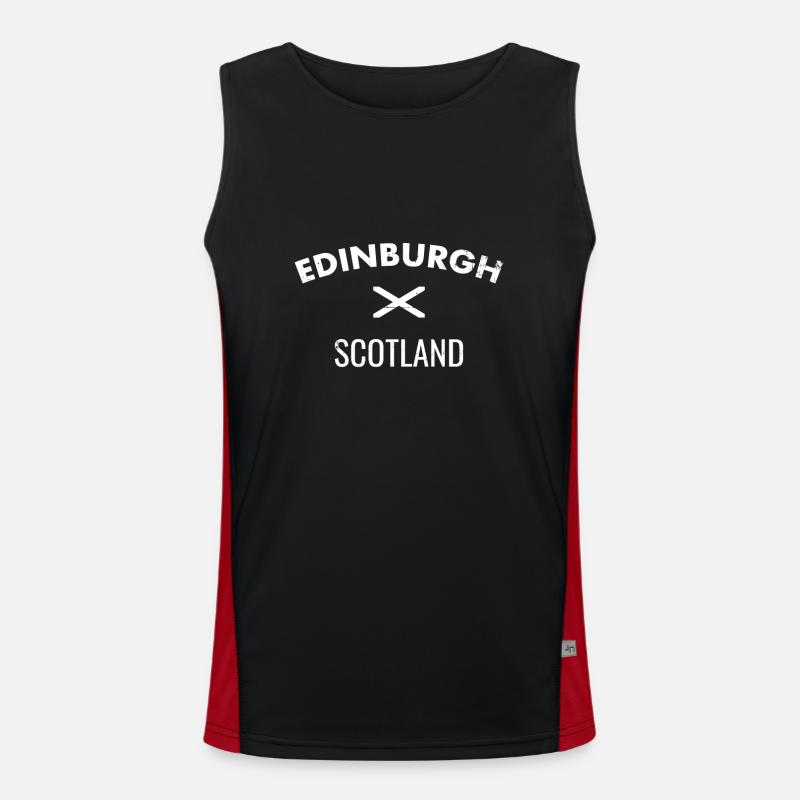 Édimbourg Ecosse Ecosse Drapeau Ecossais Débardeur respirant contrasté Homme 