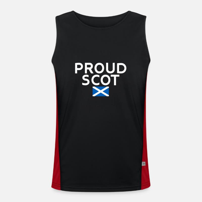 Fier Ecosse Ecosse Drapeau Ecossais Scot Débardeur respirant contrasté Homme 