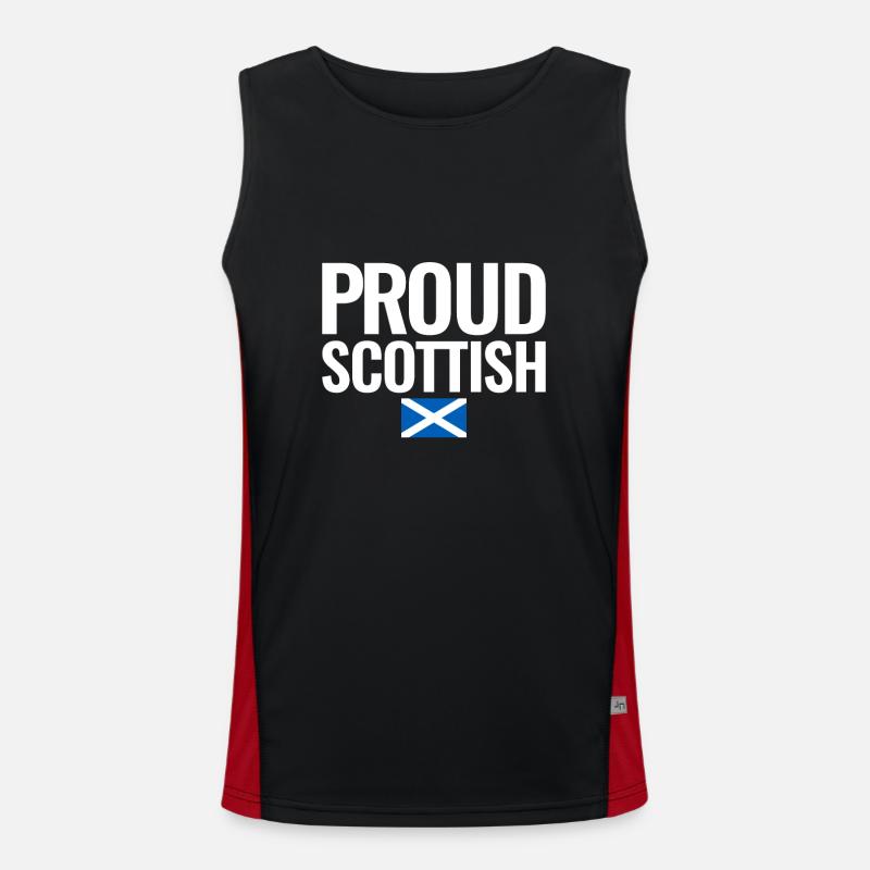Fier drapeau écossais écossais Scots Débardeur respirant contrasté Homme 