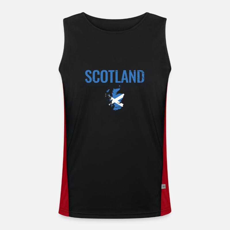 Ecosse Ecosse Vintage carte drapeau Débardeur respirant contrasté Homme 