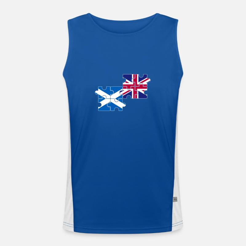 Schottland UK Flagge Britisch Schottisch Funktionelles Kontrast-Tank Top für Männer 