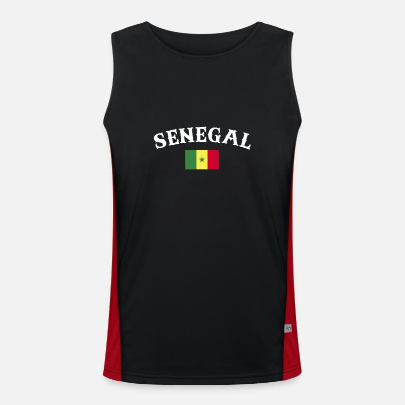 Sénégal Drapeau Sénégal Sénégal Débardeur respirant contrasté Homme 
