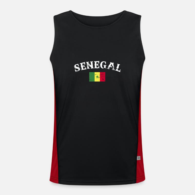 Sénégal Vintage Drapeau Sénégalais Sénégal Débardeur respirant contrasté Homme 