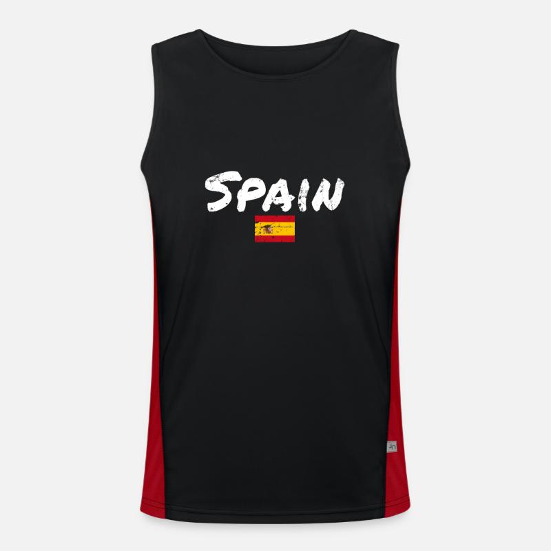 Espagne Vintage Espagne Drapeau Espagnol Espagnol Débardeur respirant contrasté Homme 