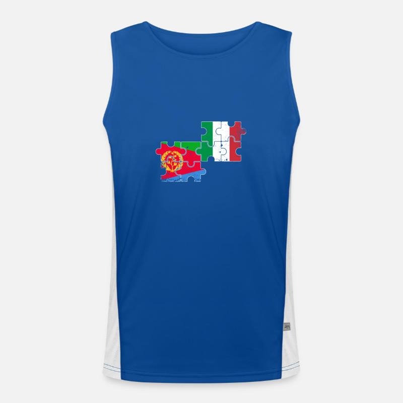 Érythrée Italie Vintage Drapeau Érythréen Débardeur respirant contrasté Homme 