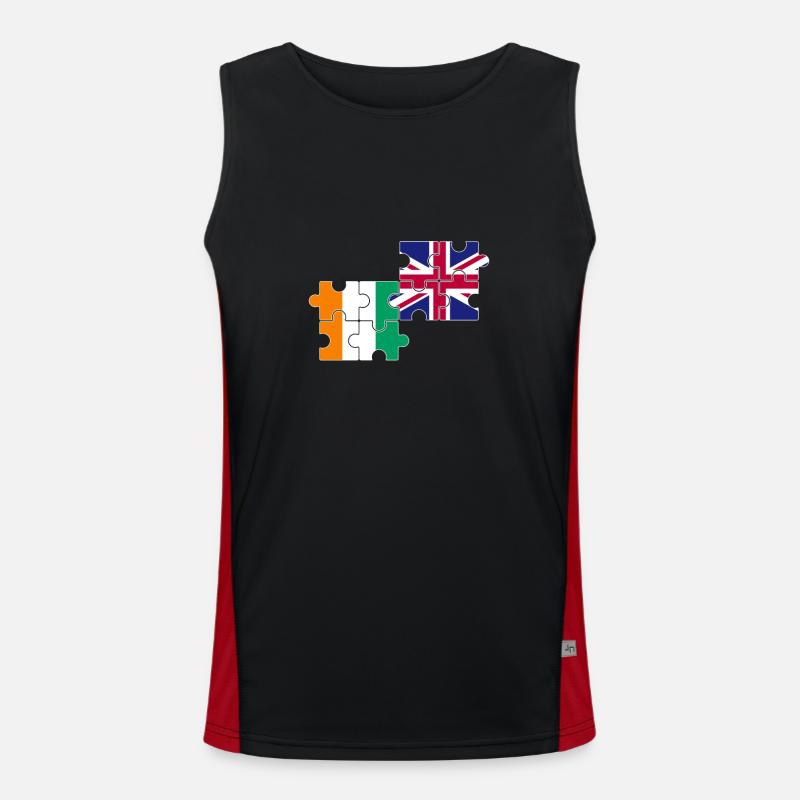 Côte d’Ivoire Drapeau du Royaume-Uni Ivoirien britannique Débardeur respirant contrasté Homme 