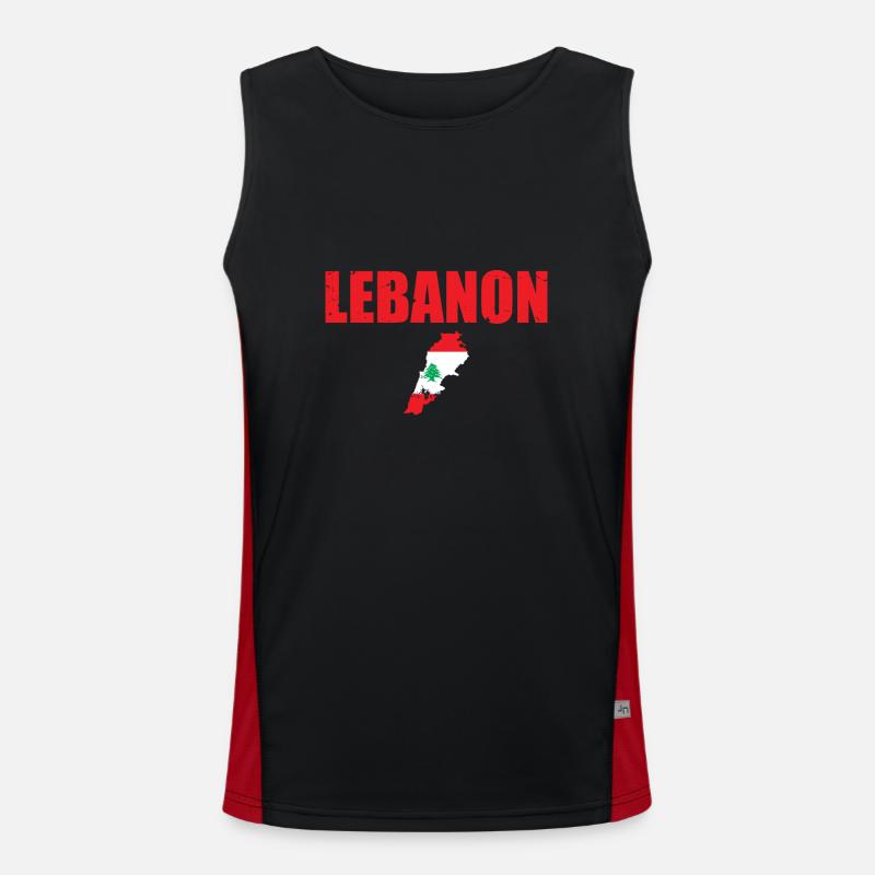 Liban Vintage carte libanaise drapeau libanais libanais Débardeur respirant contrasté Homme 