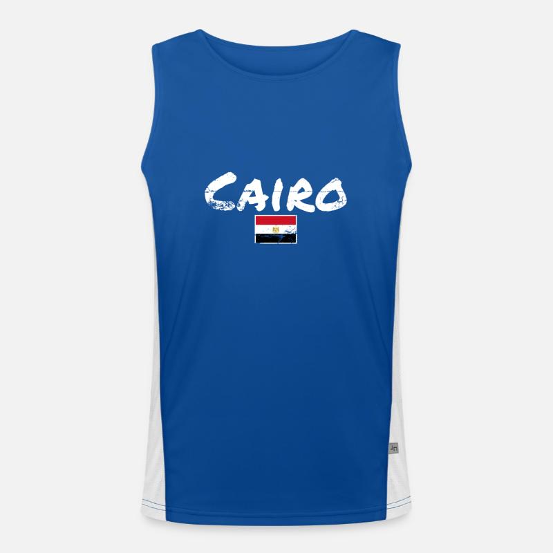 Le Caire Vintage Egypte Egypte Egypte Drapeau Egyptien Egyptien Débardeur respirant contrasté Homme 