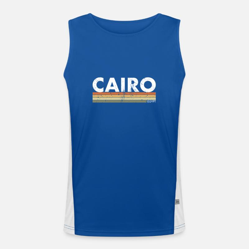 Cairo Vintage Retro Egypt Egypt Egyptian Men's Functional Contrast Tank Top 