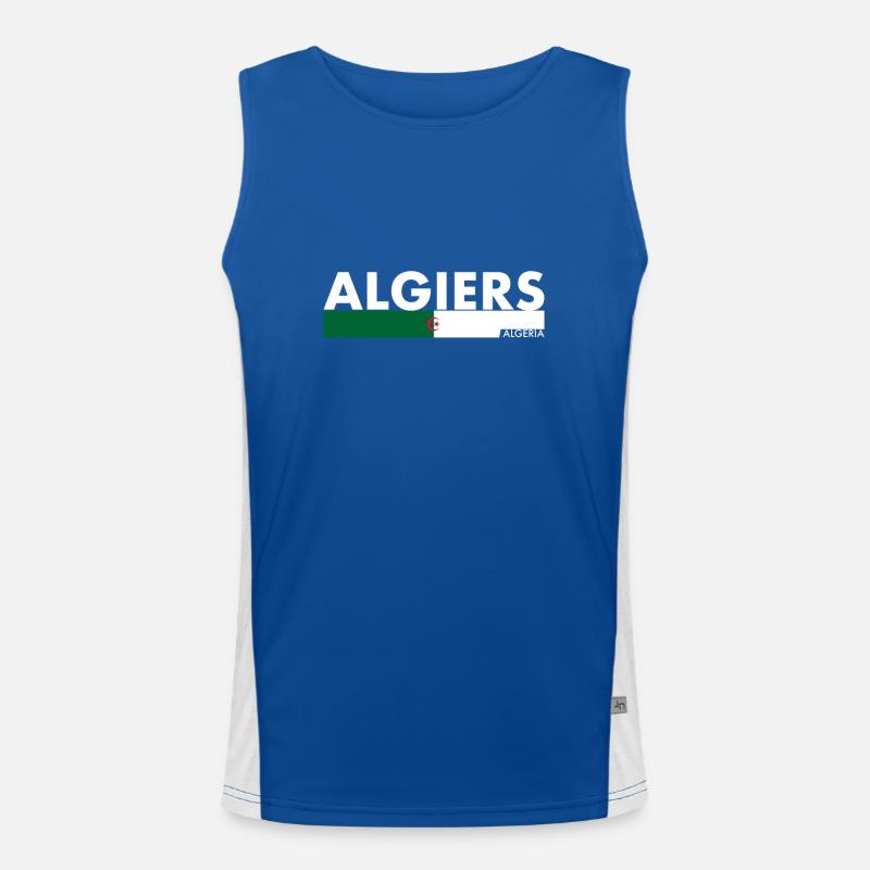 Algiers Algerien Algerische Flagge Algerier Funktionelles Kontrast-Tank Top für Männer 