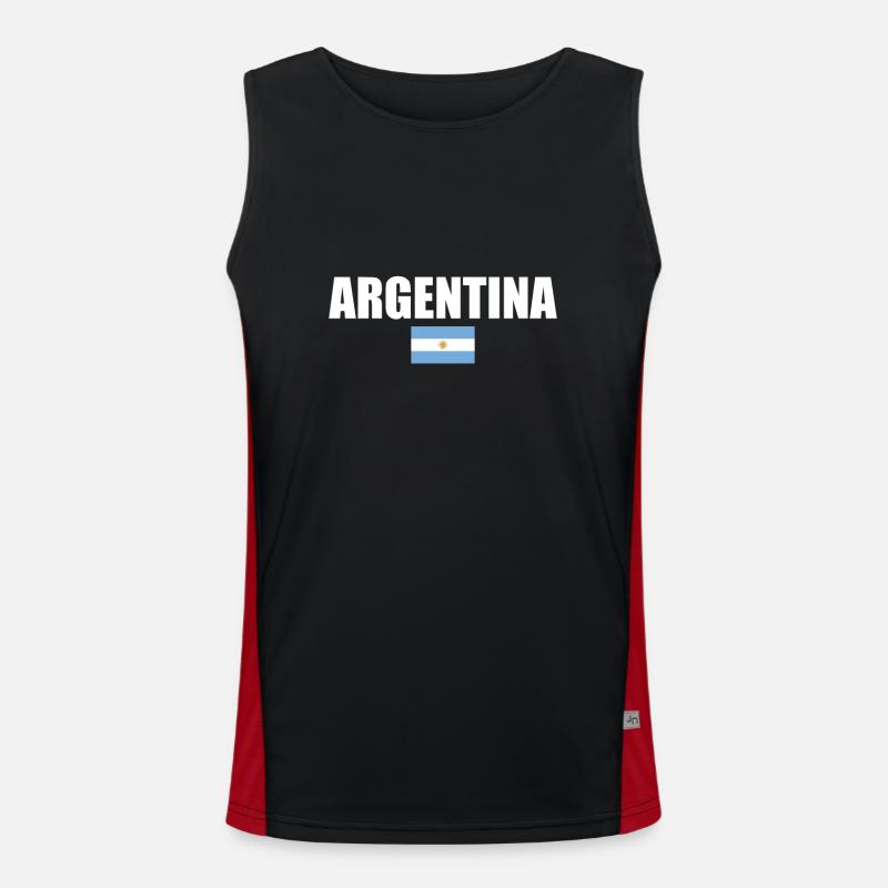 Argentine Argentine Drapeau argentin Débardeur respirant contrasté Homme 