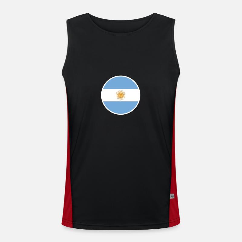 Argentine Drapeau argentin Argentine Débardeur respirant contrasté Homme 