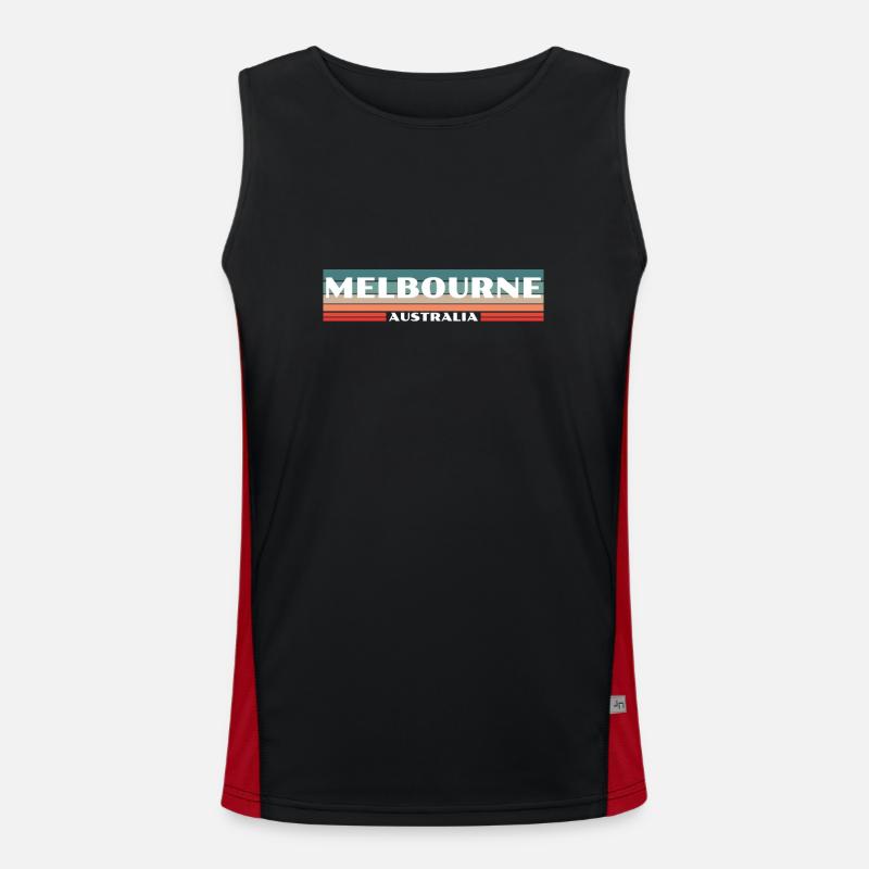 Melbourne Australie Rétro Australie Australienne Débardeur respirant contrasté Homme 