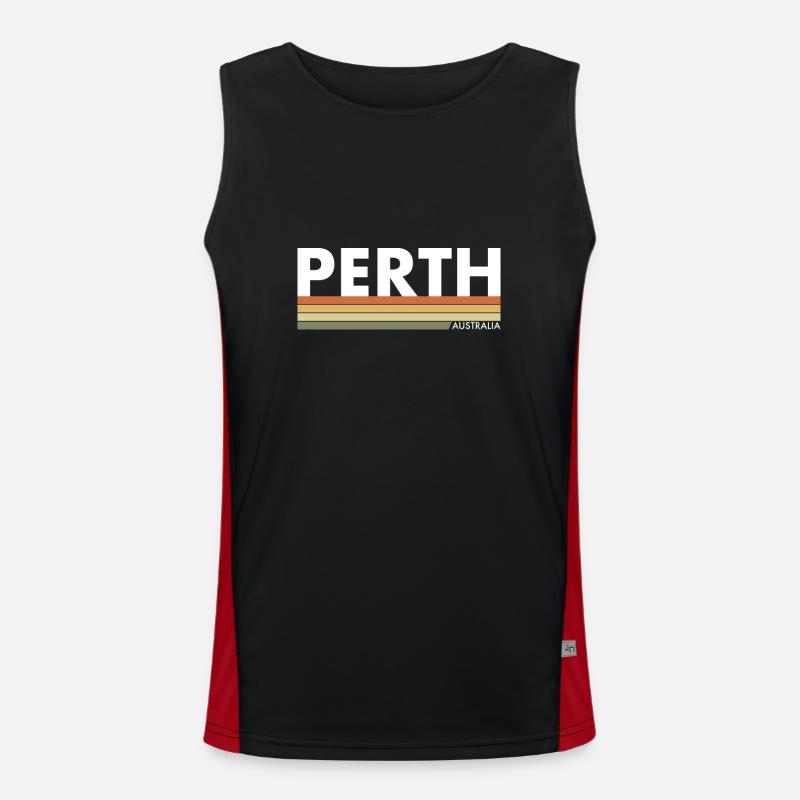 Perth, Australie Retro Australie Australienne Débardeur respirant contrasté Homme 