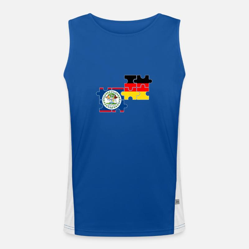 Belize Allemagne Drapeau Belizer Débardeur respirant contrasté Homme 