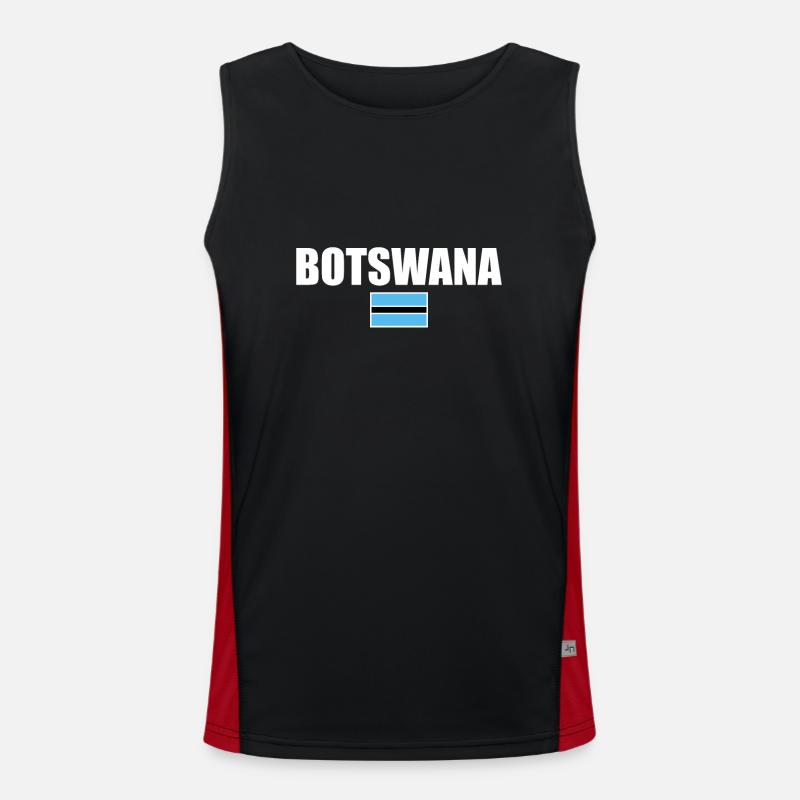 Botswana Botswana Drapeau Botswana Débardeur respirant contrasté Homme 