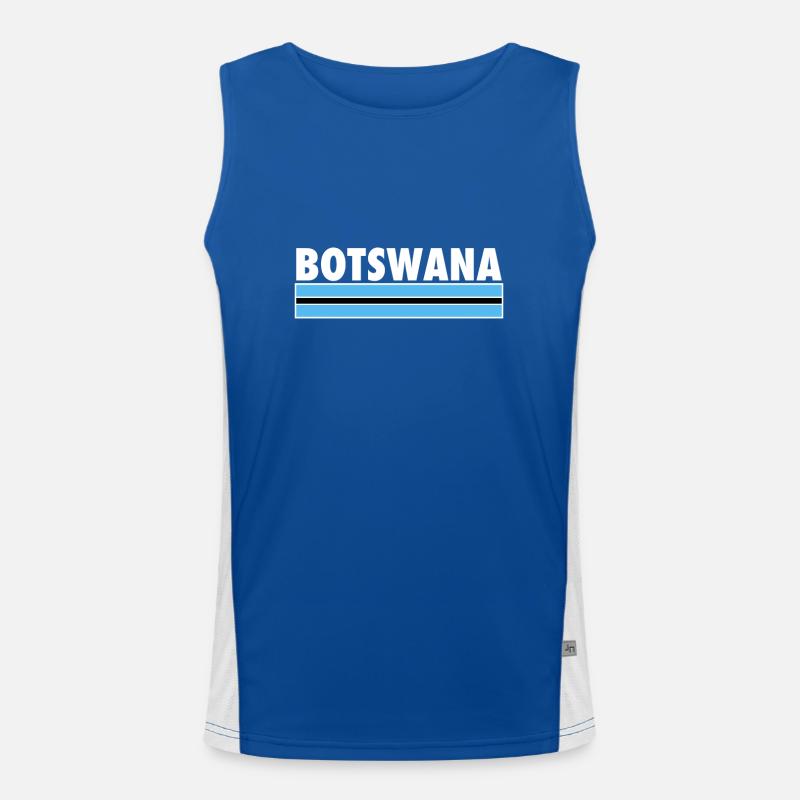 Botswana Botsuana Botsuanische Flagge Botsuaner Funktionelles Kontrast-Tank Top für Männer 