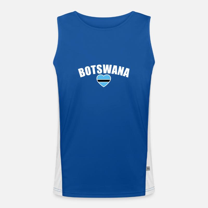 Botswana Botswana Botswana Flag Botswana Men's Functional Contrast Tank Top 