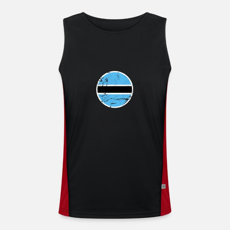 Botsuana Vintage Botsuanische Flagge Botsuaner Funktionelles Kontrast-Tank Top für Männer 