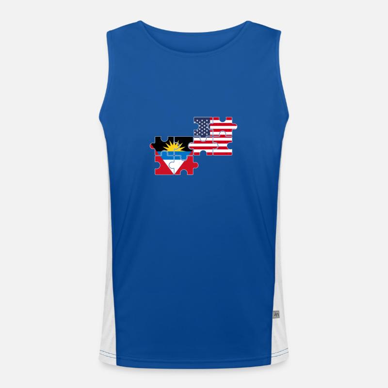 Antigua-et-Barbuda Drapeau des États-Unis Antigua Débardeur respirant contrasté Homme 