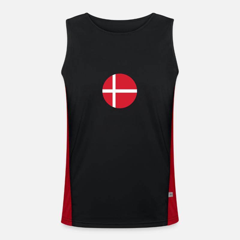 Danemark Drapeau danois Proud Dane Débardeur respirant contrasté Homme 