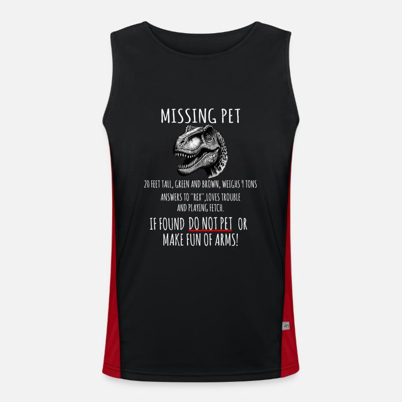 Missing T-Rex Funktionelles Kontrast-Tank Top für Männer 