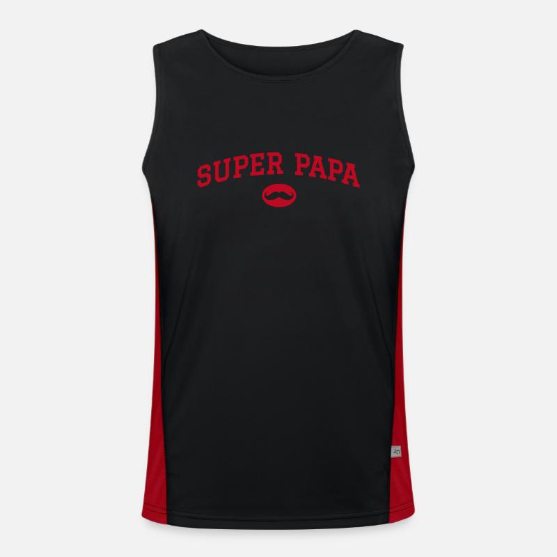 Super daddy mustache Men's Functional Contrast Tank Top 