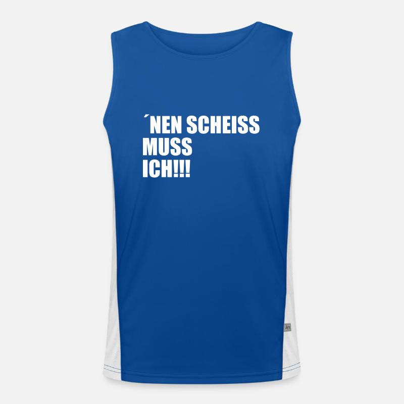 Nen scheiss muss ich Funktionelles Kontrast-Tank Top für Männer 